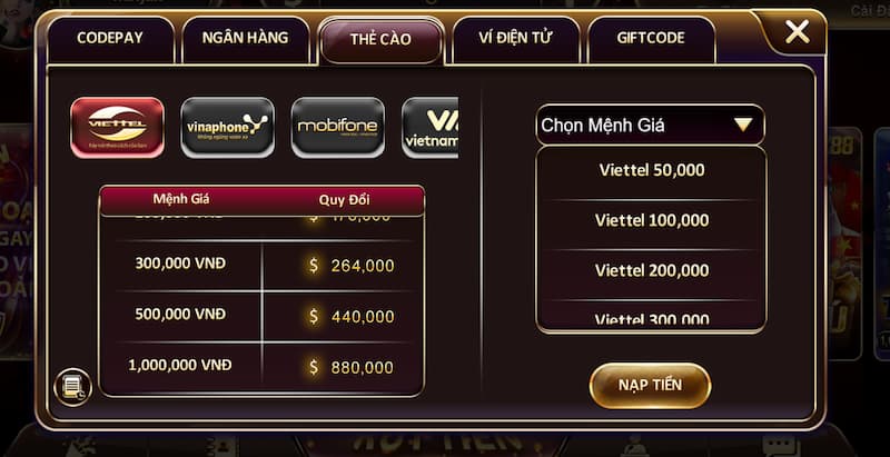 Sunwin nạp tối thiểu bao nhiêu tiền 2 giao dịch tối thiểu 50.000 đồng