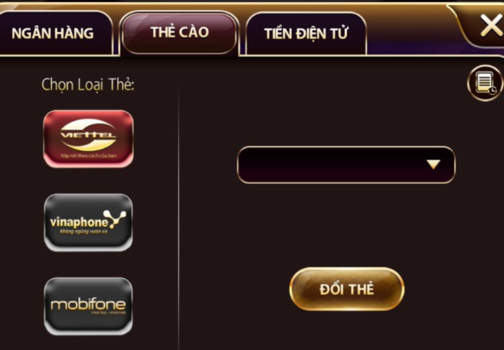 Rút tiền Sunwin 2 Sunwin cung cấp đổi tiền từ ví nhà cái sang thẻ cào